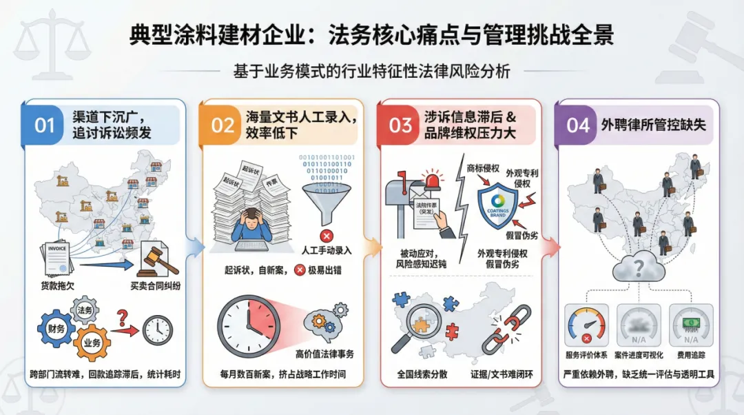 涂料化工行业法务管理痛点